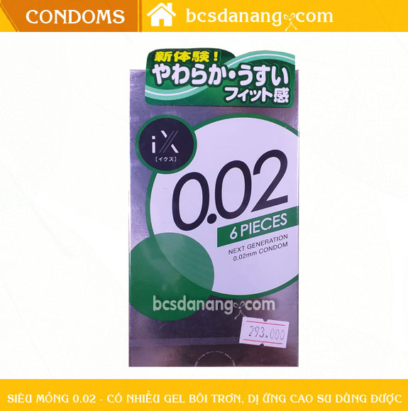 Bao Cao Su Jex IX 0.02 6PIECES Siêu Mỏng