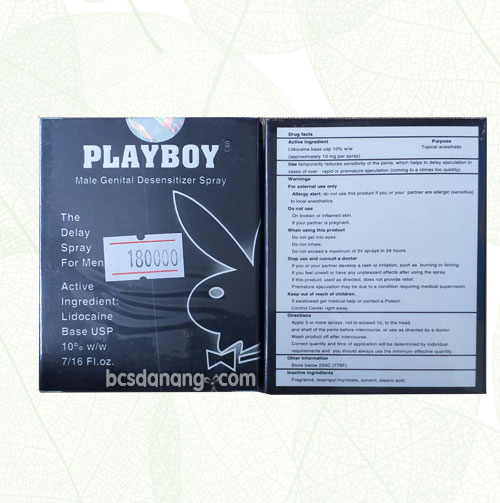 Chai Xịt Kéo Dài Thời Gian Quan Hệ - PLAYBOY - Shop Bao cao su Đà Nẵng