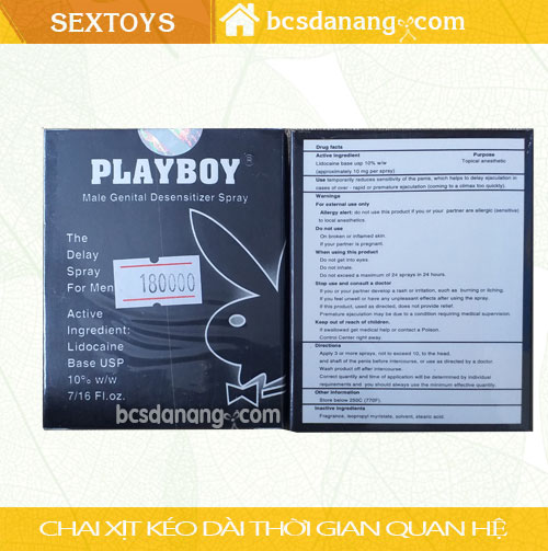 Chai Xịt Kéo Dài Thời Gian Quan Hệ - PLAYBOY - Shop Bao cao su Đà Nẵng