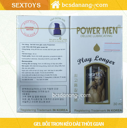 Gel Bôi Trơn Kéo Dài Thời Gian Quan Hệ - Power Men Play Longer - Shop Bao Cao Su Đà Nẵng
