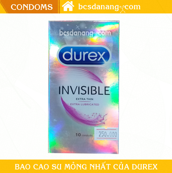 Bao Cao Su Siêu Mỏng Siêu Trơn Durex Invisible 10s - Shop Bao Cao Su Đà Nẵng