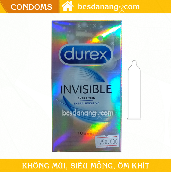 Bao Cao Su Siêu Mỏng Siêu Trơn Durex Invisible 10s - Shop Bao Cao Su Đà Nẵng