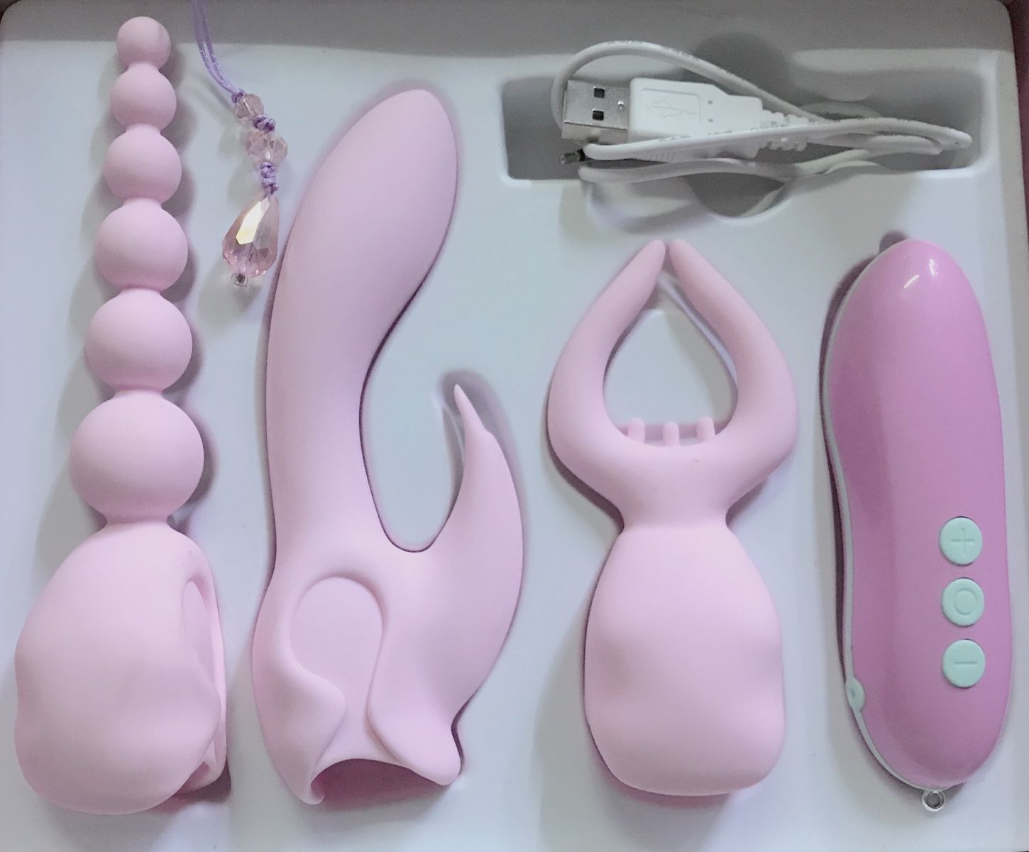 Đồ Chơi Tình Dục Nữ Trứng Rung + 3 Phụ Kiện Massage Điểm G, Massage Ngực, Massage Hậu Môn - Shop Bao Cao Su Đà Nẵng
